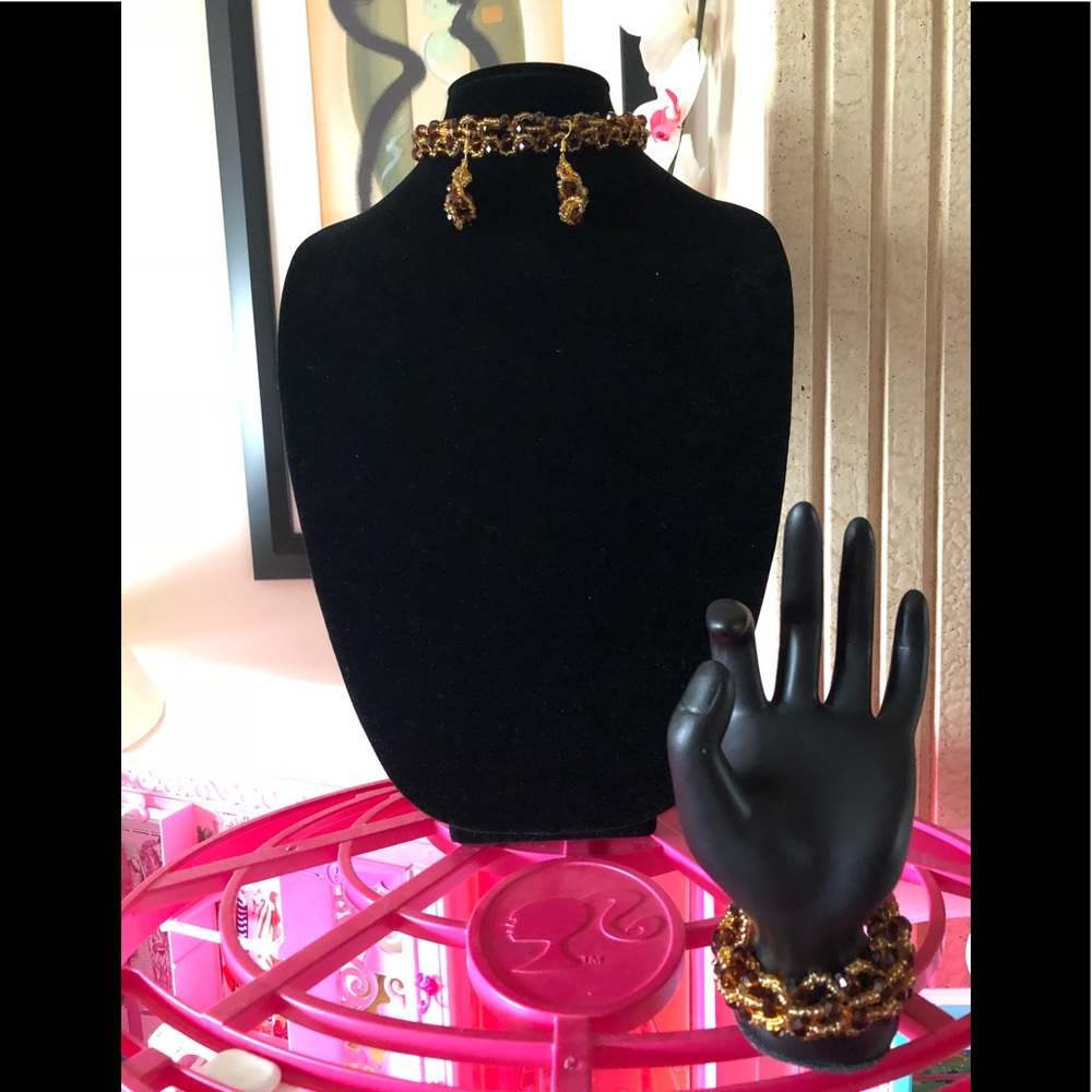 GOLDEN SEEDS-RONDELLE BEADED NECKLACE.